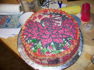 Black Rose Dragon Cake