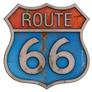 Rusty Route 66 Metal Sign #1