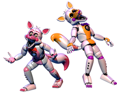 [C4D|FNaFSL] Funtime Foxs (Light Test)