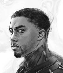 The Black Panther Sketch - Chadwick Boseman