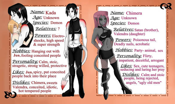 Chimera and Kada- character sheet