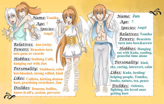 Jun and Tomiko- character sheet