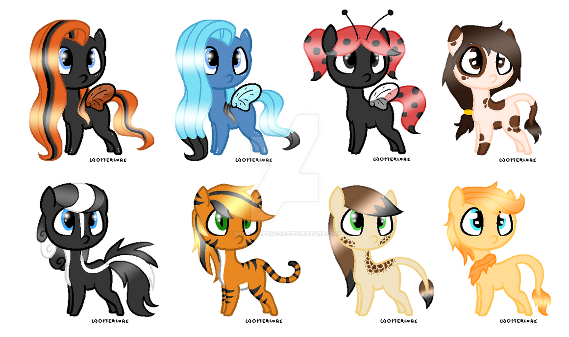 MLP Adoptable Batch - Animals - CLOSED by M00nlightMagic on DeviantArt