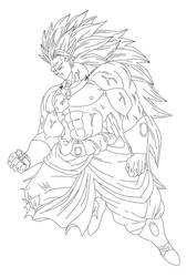 Broly LSSJ3 Lineart