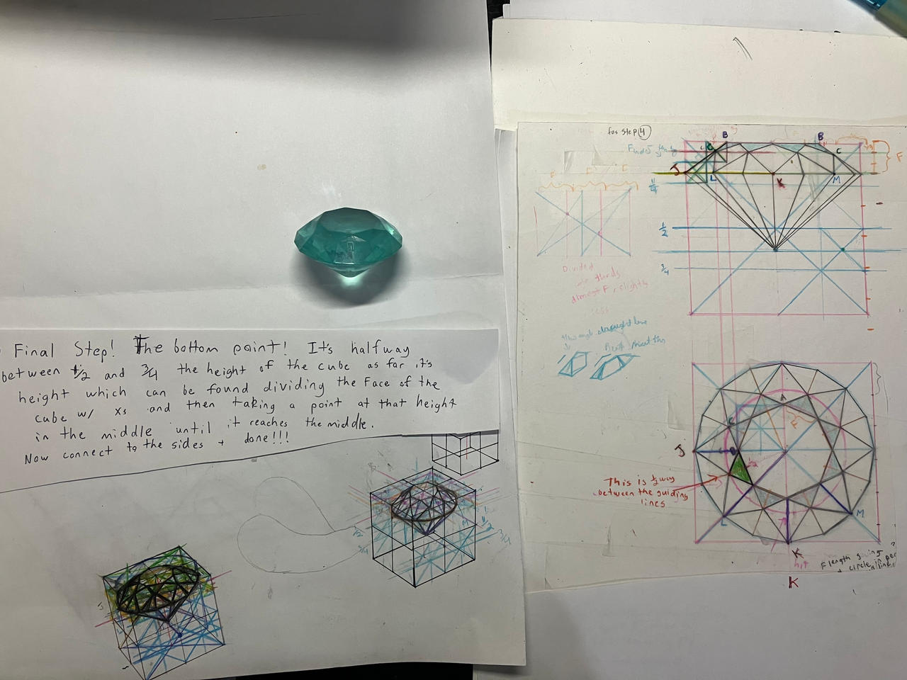Emerald Drawing Reference STEP 10 of drawing a Chaos Emerald in perspective by WOforlife on ...
