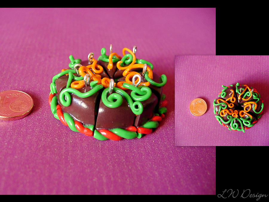 Fimo - Halloween autumn cake