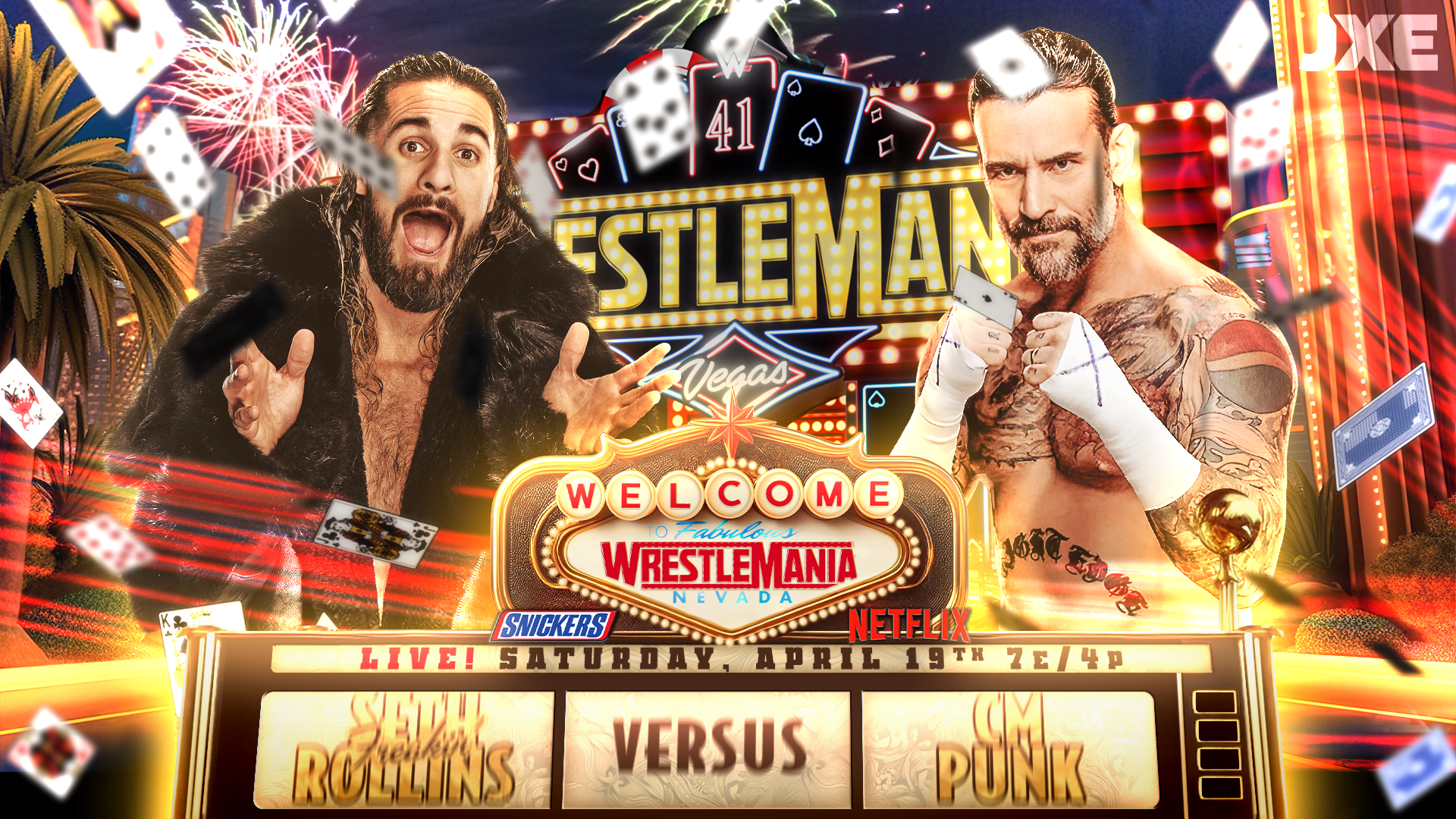 Wm41 Card WWE WrestleMania 41 Custom Match Card v1 by goldystormwwe on DeviantArt