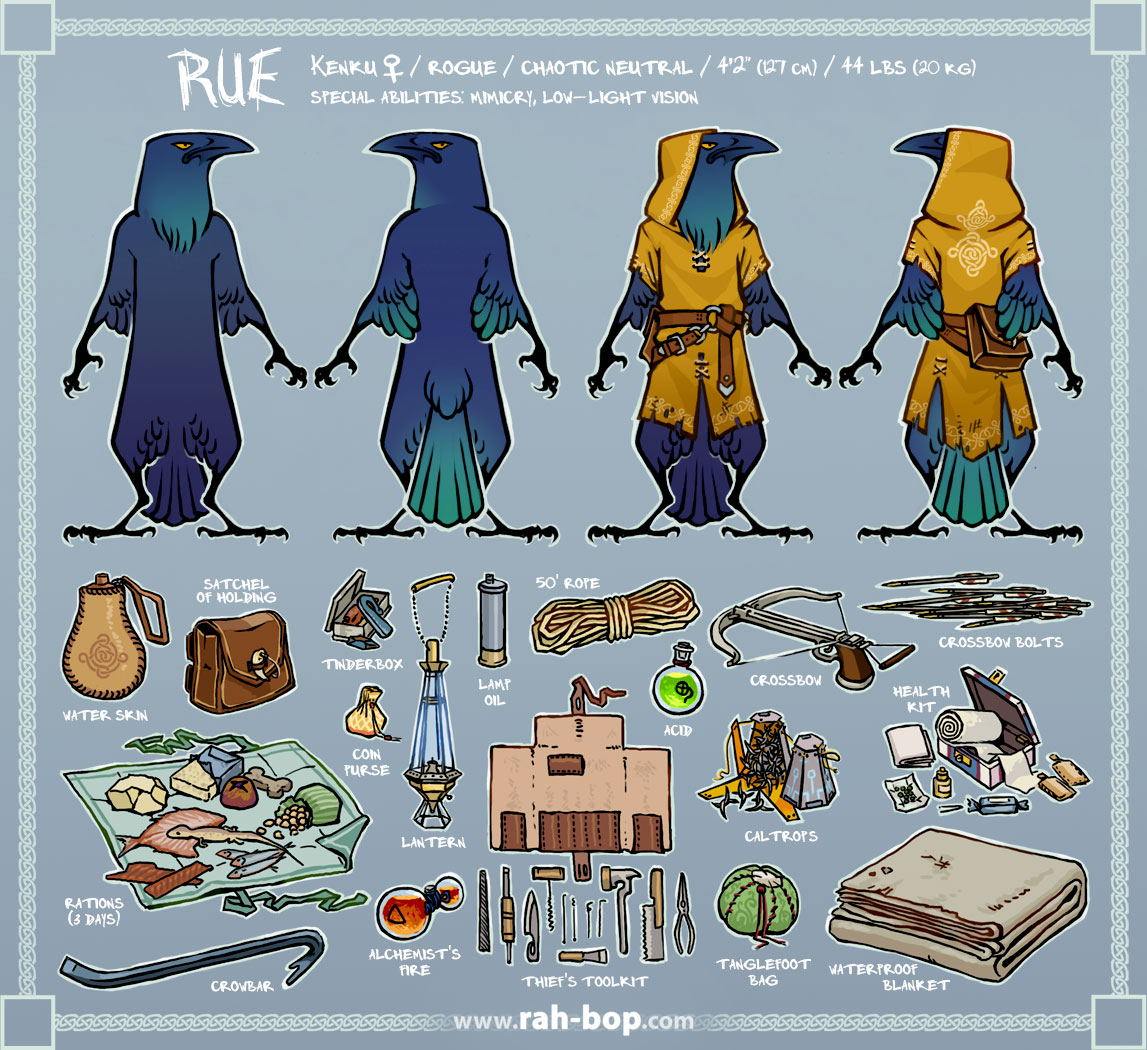 Rue reference sheet