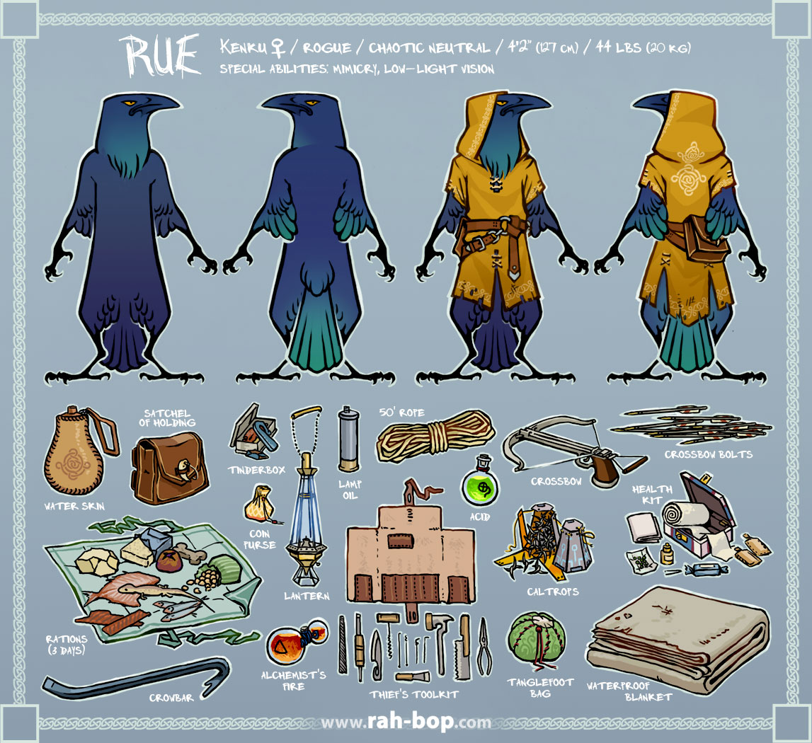 Rue reference sheet by rah-bop