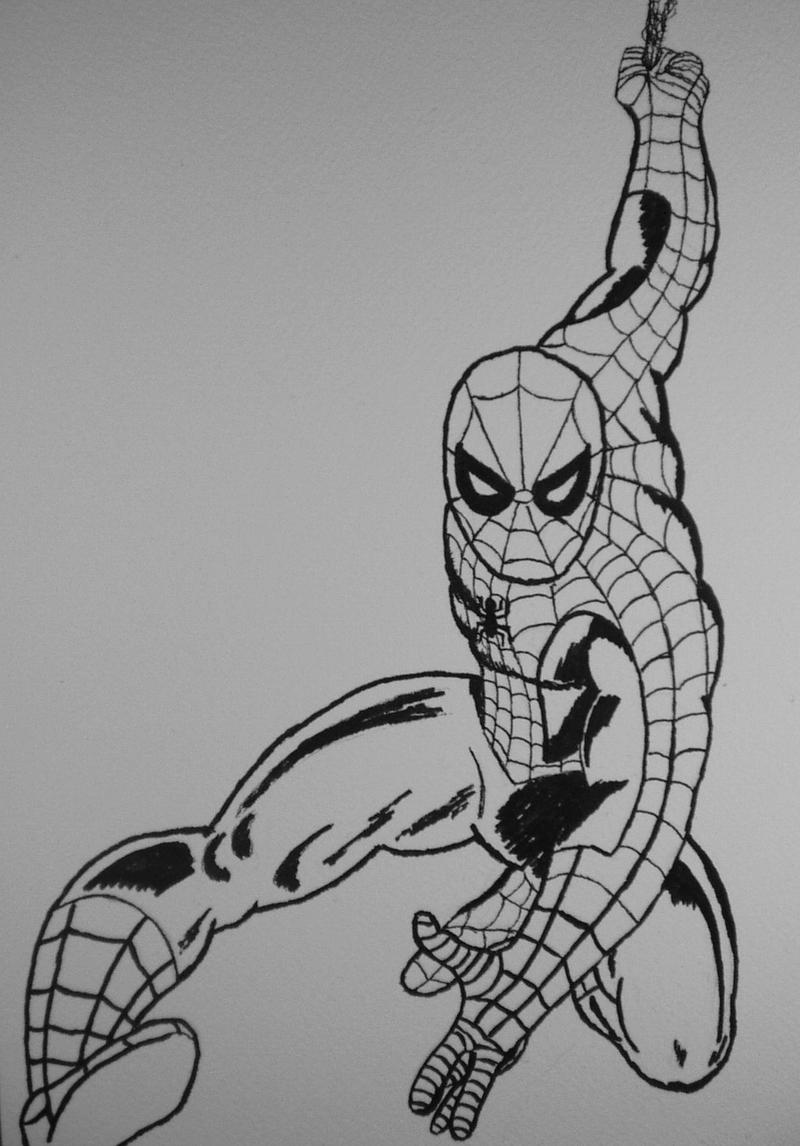 Spiderman Line Art