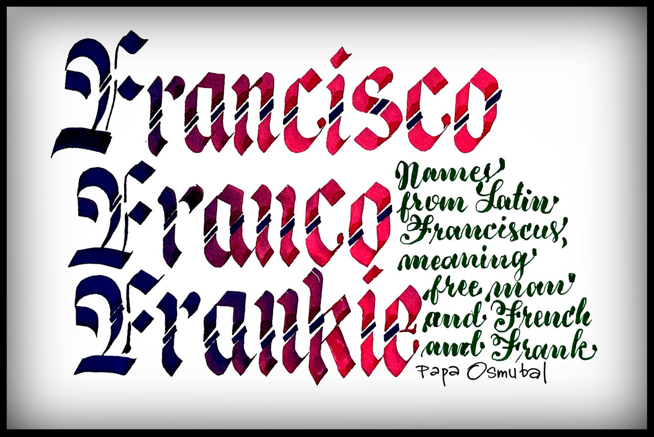 calligraphy- modified English scripts by PapaOsmubal on DeviantArt
