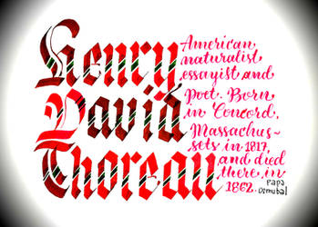 Henry David Thoreau- calligraphy