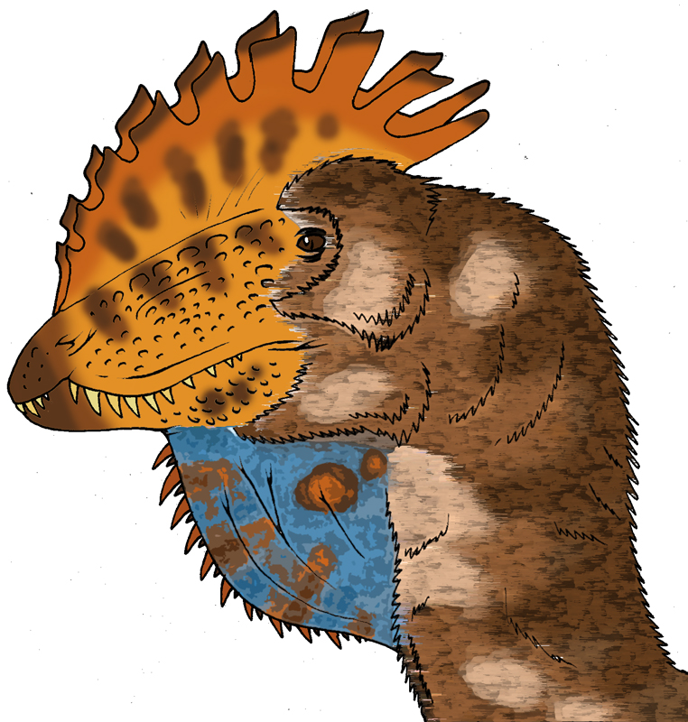 All Yesterdays Fan-art - Luis Rey-ized Dilophosaur