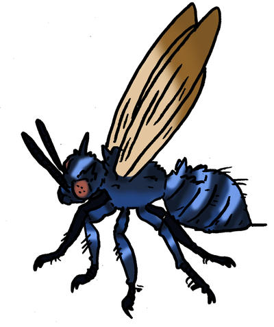 The Lost World Bestiary - Blue Paper Wasp by Boverisuchus on DeviantArt