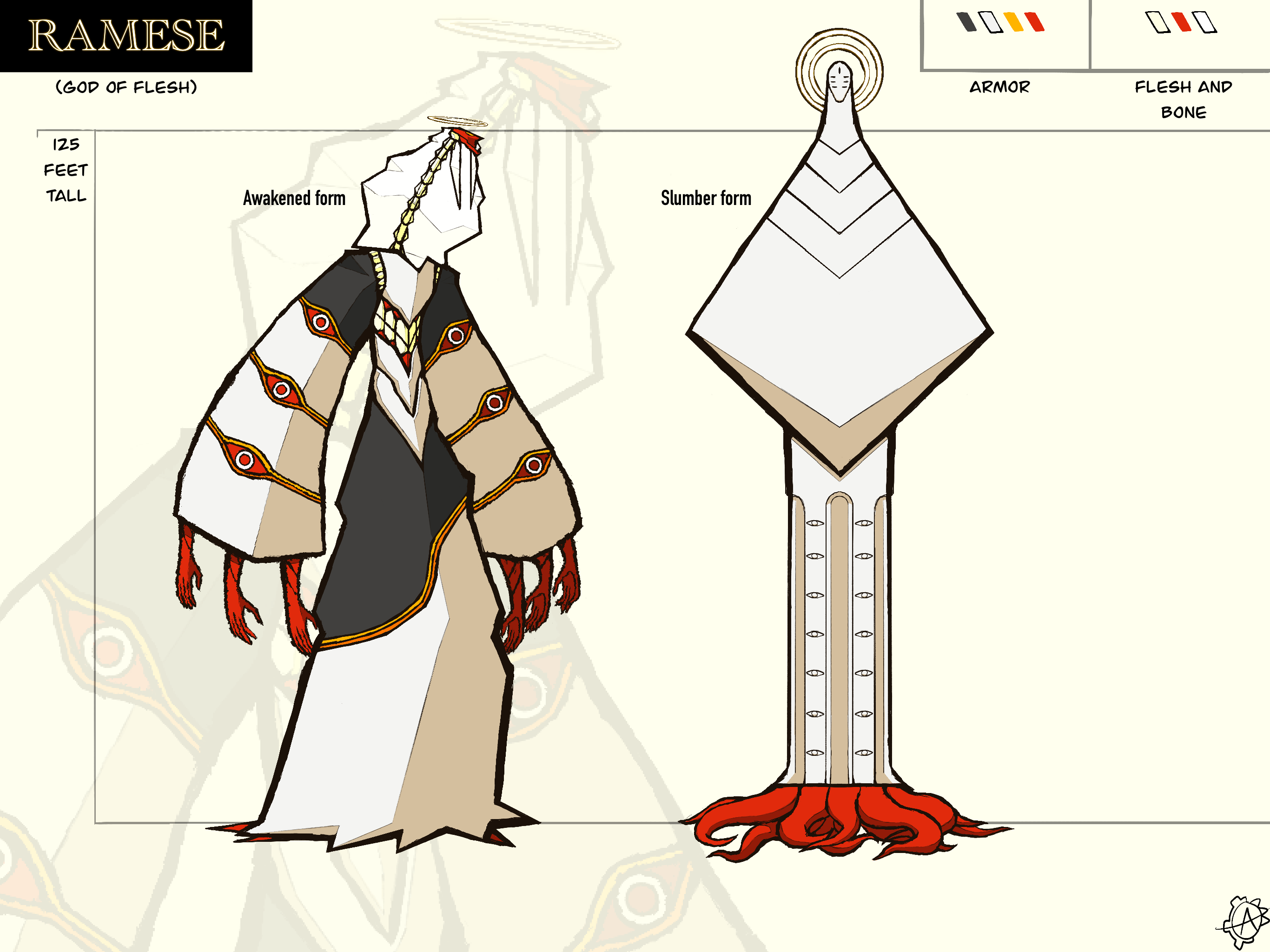Ramese, god of flesh (old sketch ref) by N3O-A1PHA on DeviantArt