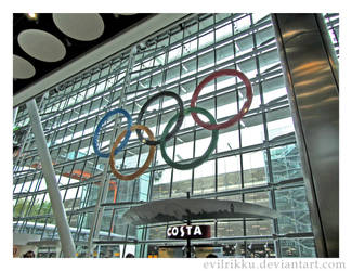 London Trip 2012 #12:  Heatrow Olympic Rings