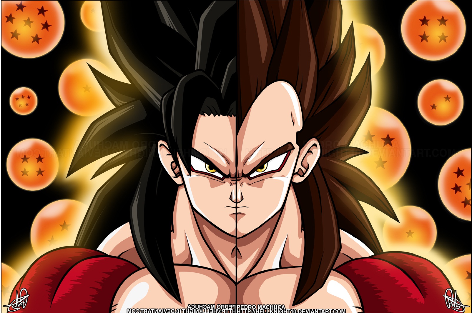 Goku Ssj4 And Vegeta Ssj4 Fusion