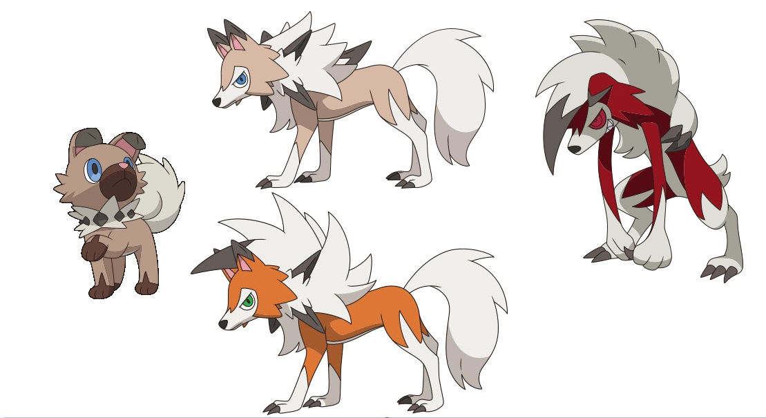 Rock Ruff Evolution Chart Rockruff and Lycanroc by marcusperez824 on DeviantArt