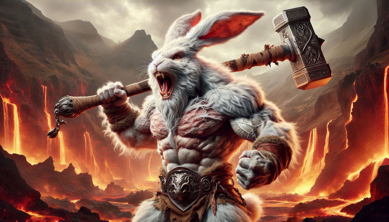 Lady Bunny Rabbit Barbarian - beast of caerbannog by daddywu on DeviantArt
