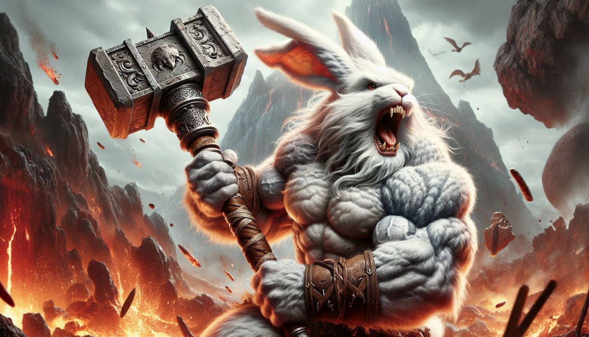 Bunny Rabbit Barbarian - beast of caerbannog by daddywu on DeviantArt