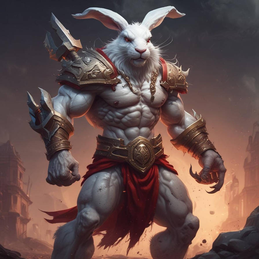 Bunny Rabbit Barbarian - beast of caerbannog by daddywu on DeviantArt