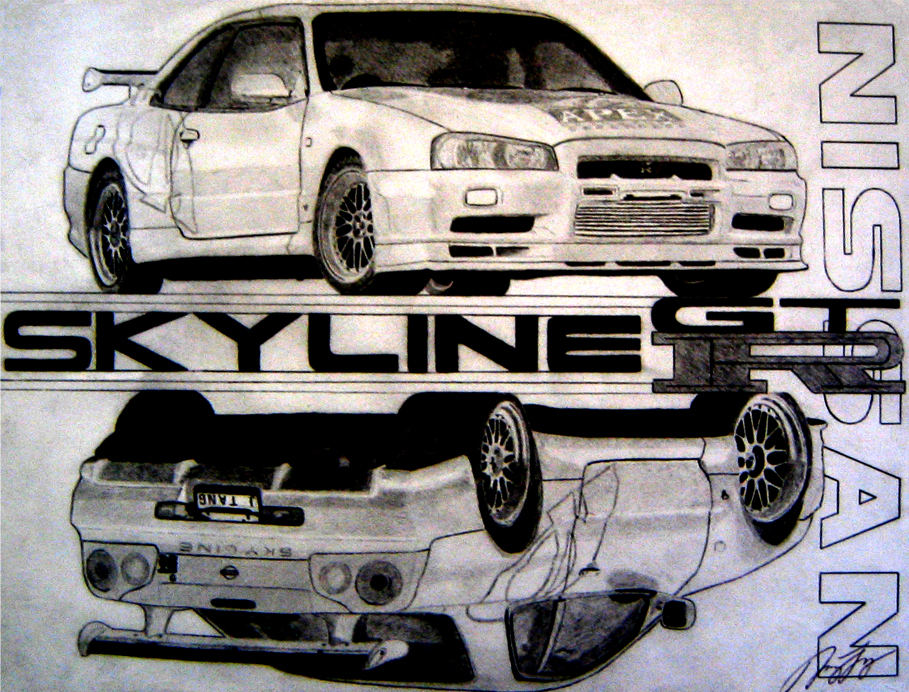 Nissan Skyline Handdrawn