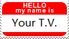 hello my  name is your tv (ludo) stamp