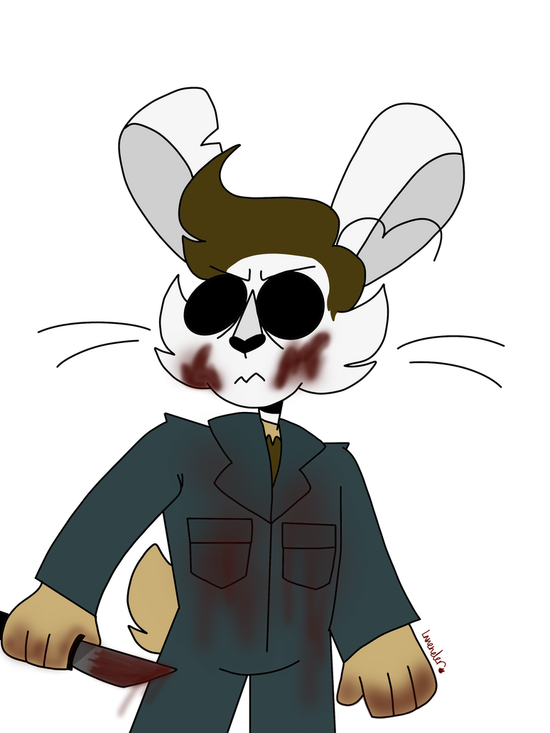Michael Myers as a rabbit by LavenderTheKat on DeviantArt
