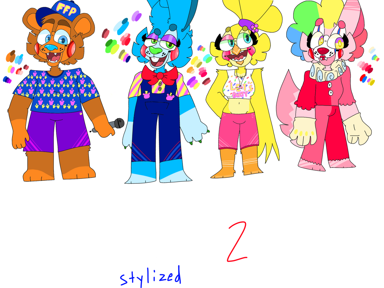 FNAF 2 STYLIZED ANIMATRONICS in 2023  Fnaf drawings, Fnaf, Fnaf characters