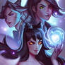 Ahri,Camille, Nidalee fanart