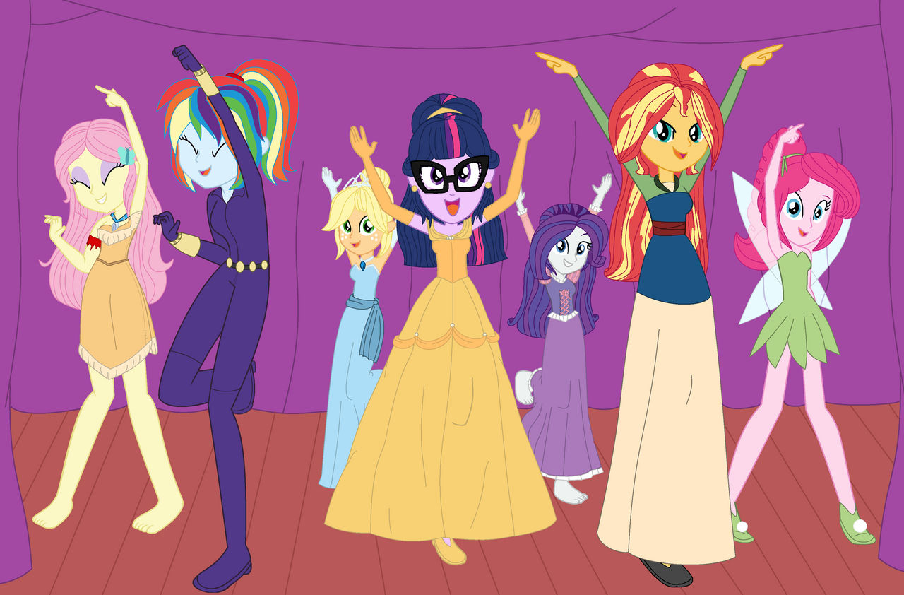 MLP EG Girls In Disney Costumes by Animeria on DeviantArt