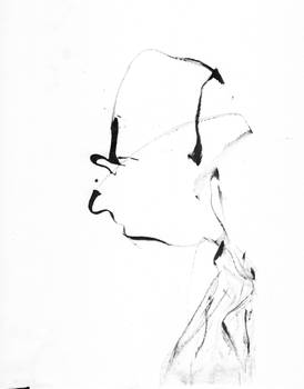 Ink Sketch - Bespectacled Man