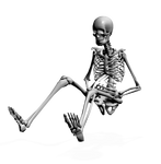 Sitting Skeleton (Unrestricted Stock) by Vesperity