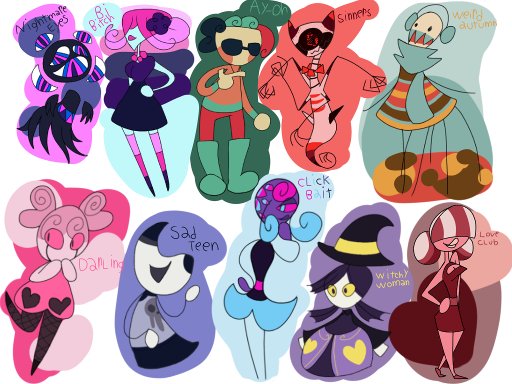 Offer to adopt, abstract characters by Tweetheartkelly on DeviantArt