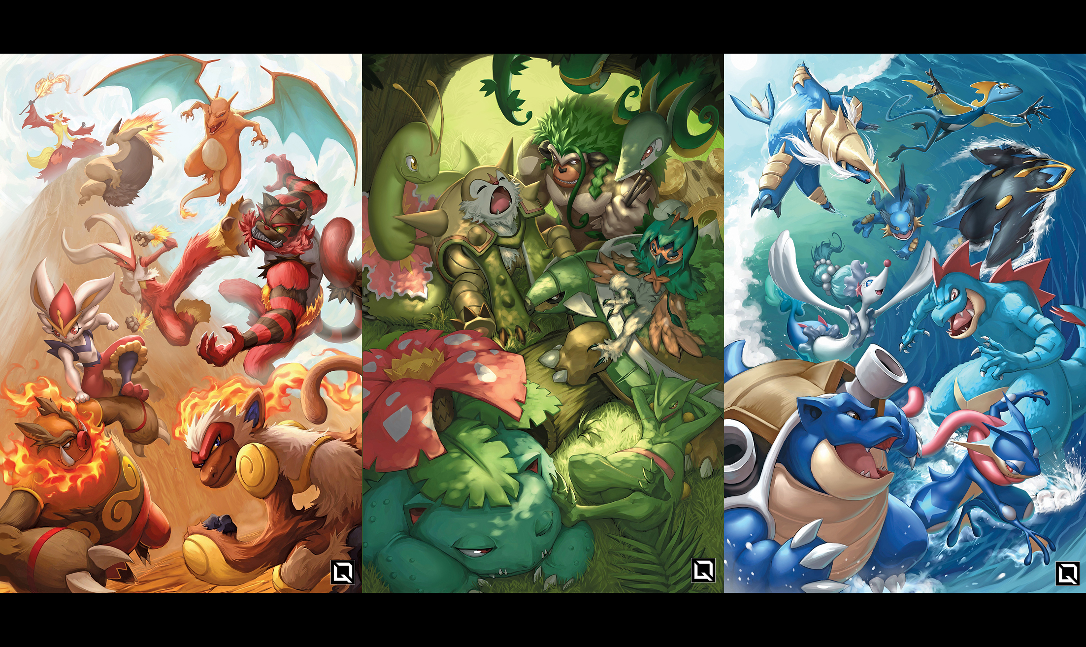 Pokémon starters from gen 5-8! - pokemon fan art post - Imgur