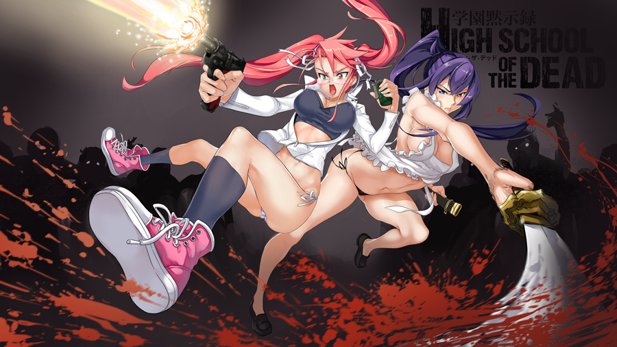 Anime Poster Highschool of The Dead Busujima Saeko Fanart Hot