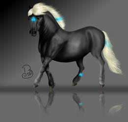 Shetland pony Digital Art ~ Blue Symbol