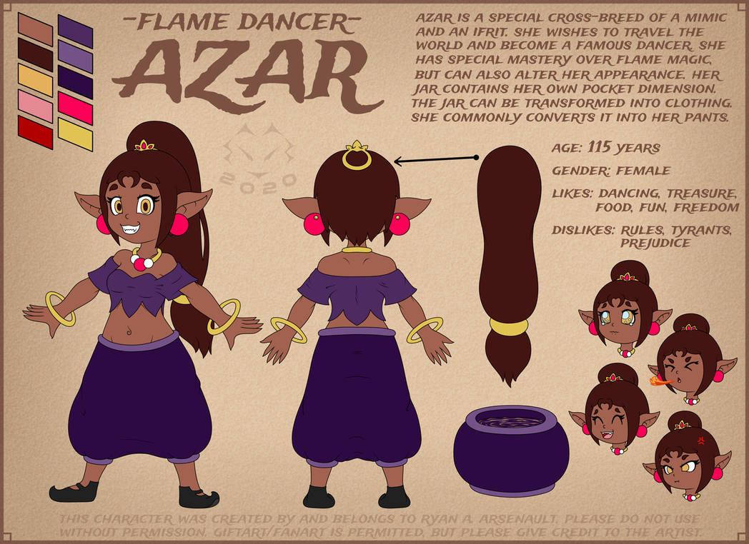 Azar Reference Sheet (2020) by ryan-silverfox on DeviantArt