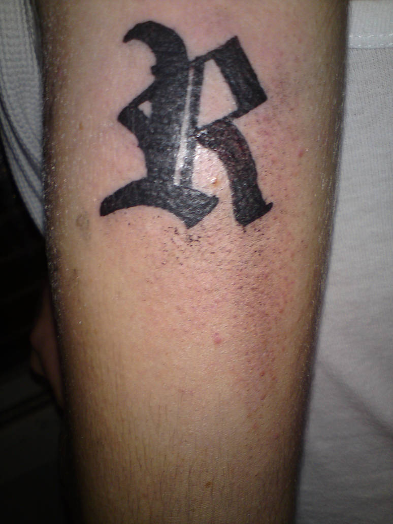 Letter R tattoo by OneBulletToTheHeart on DeviantArt