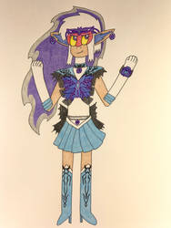 Chrissy cosplaying as Dark Sailor Mercury