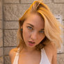 Blonde woman hypnotic spiral eyes