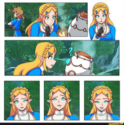 Zelda hypnotized by unknown artifact