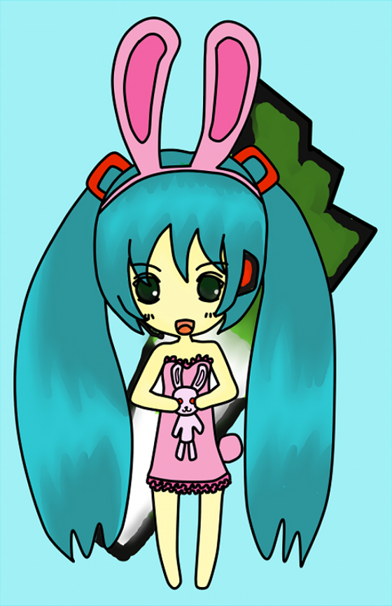 Vocaloid chibi Rabbit Miku