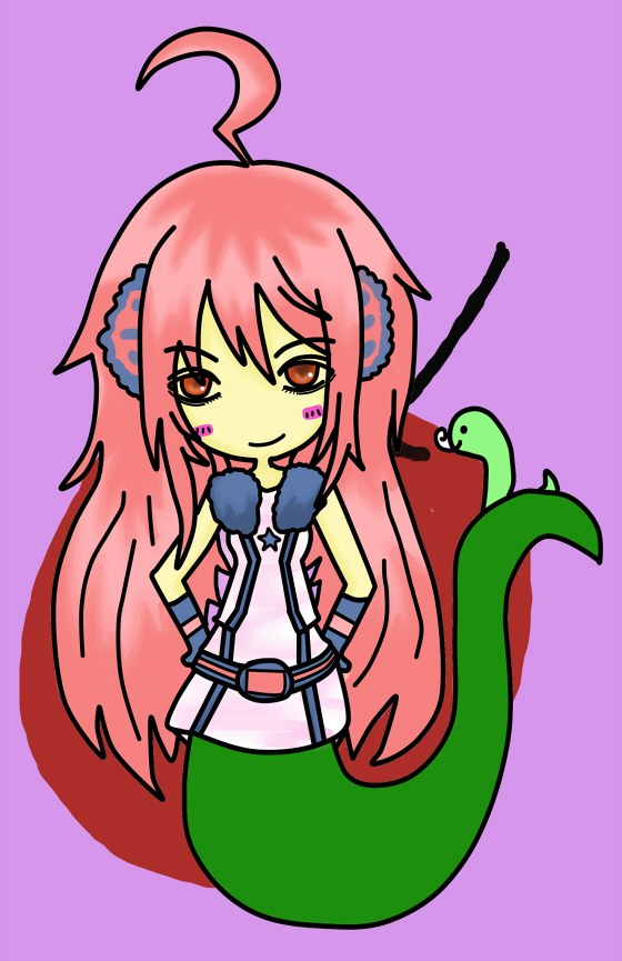 Vocaloid chibi snake Miki