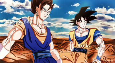 Vegetto and Goku