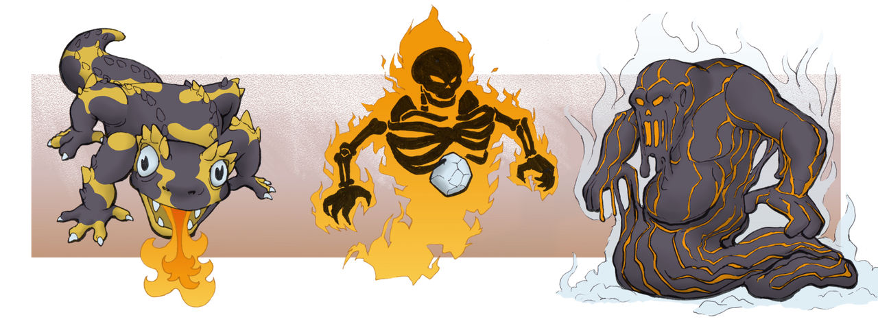 Fire Based Enemies Fire creatures by raaaahman on DeviantArt