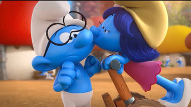 Smurfblossom kisses Brainy