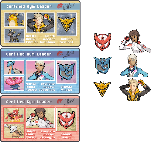 Pokemon Go Teams Sprites+Cards