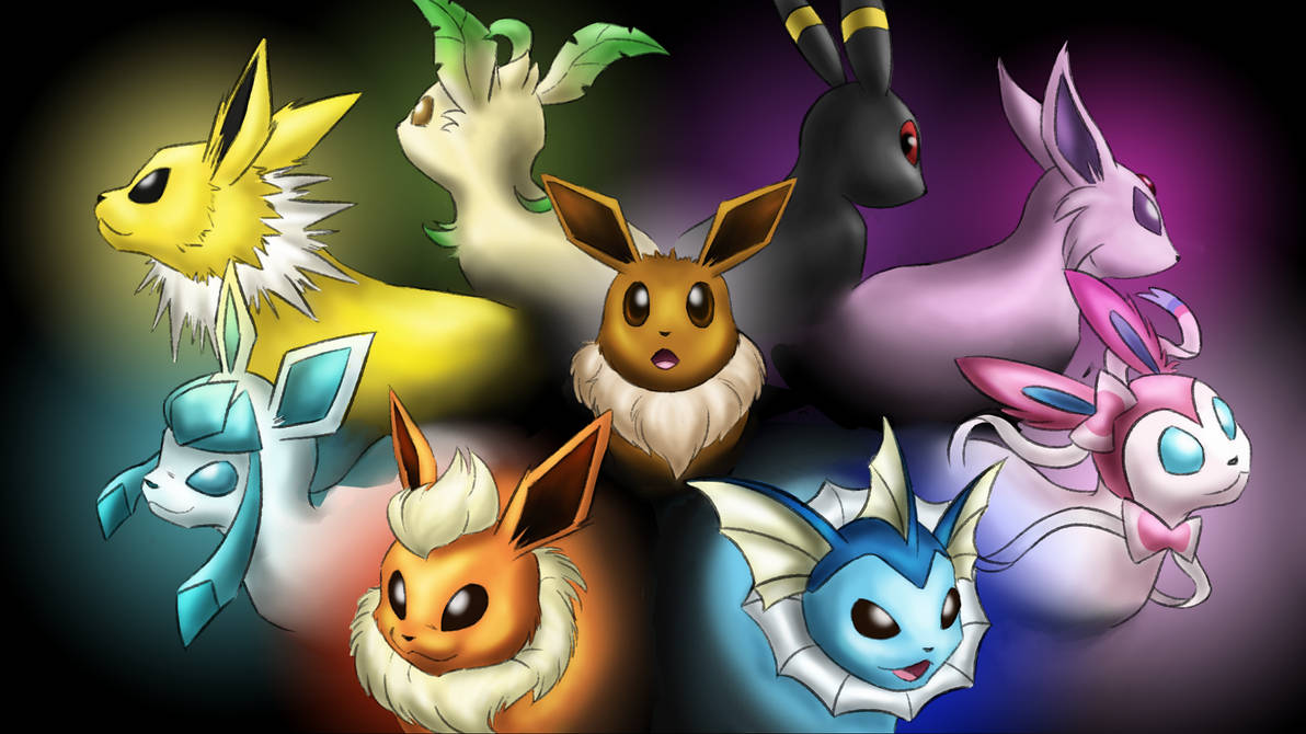 Eeveelutions by GoldenDragonJinLong on DeviantArt