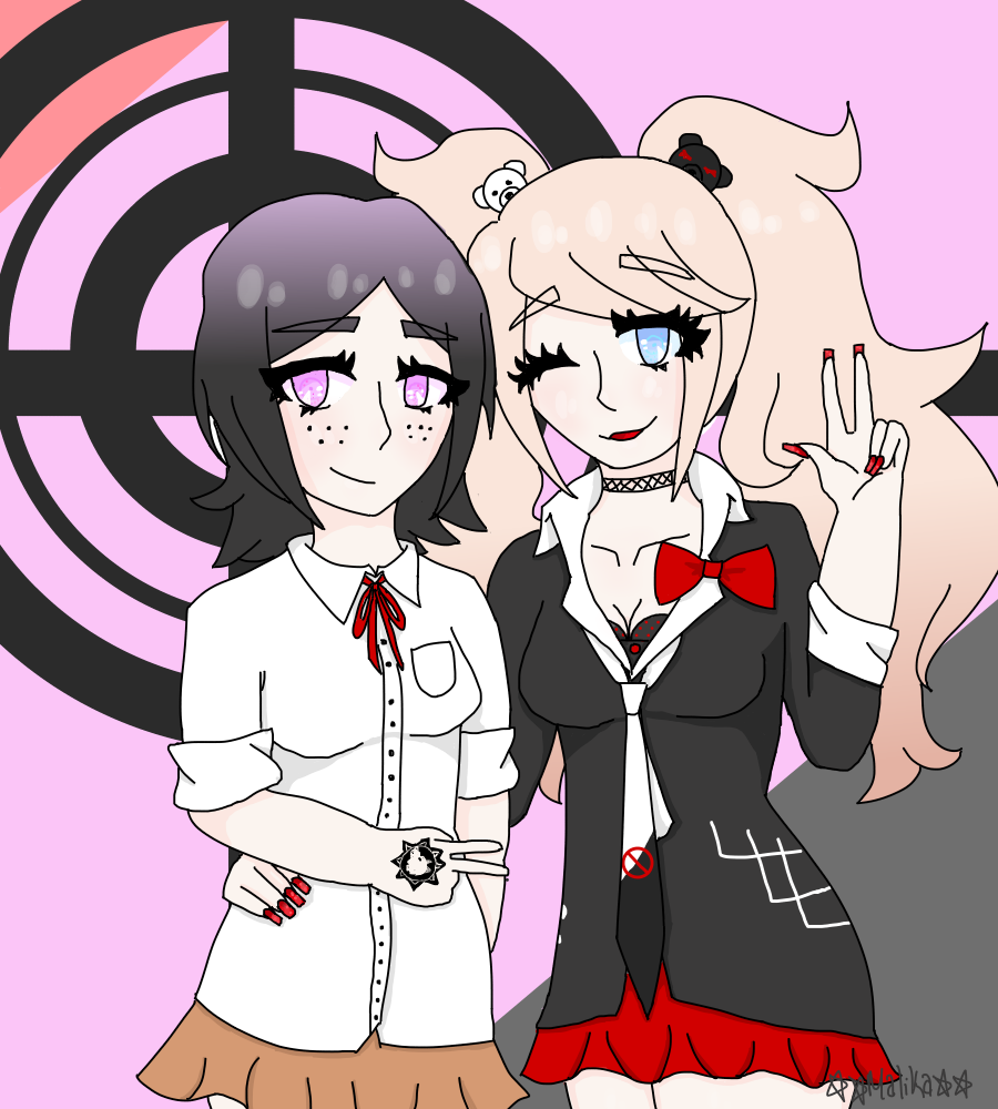 Mukuro Ikusaba And Junko Enoshima Danganronpa By MalikaTheArtist On mukuro-ikusaba-and-junko-enoshima-danganronpa-by-malikatheartist-on